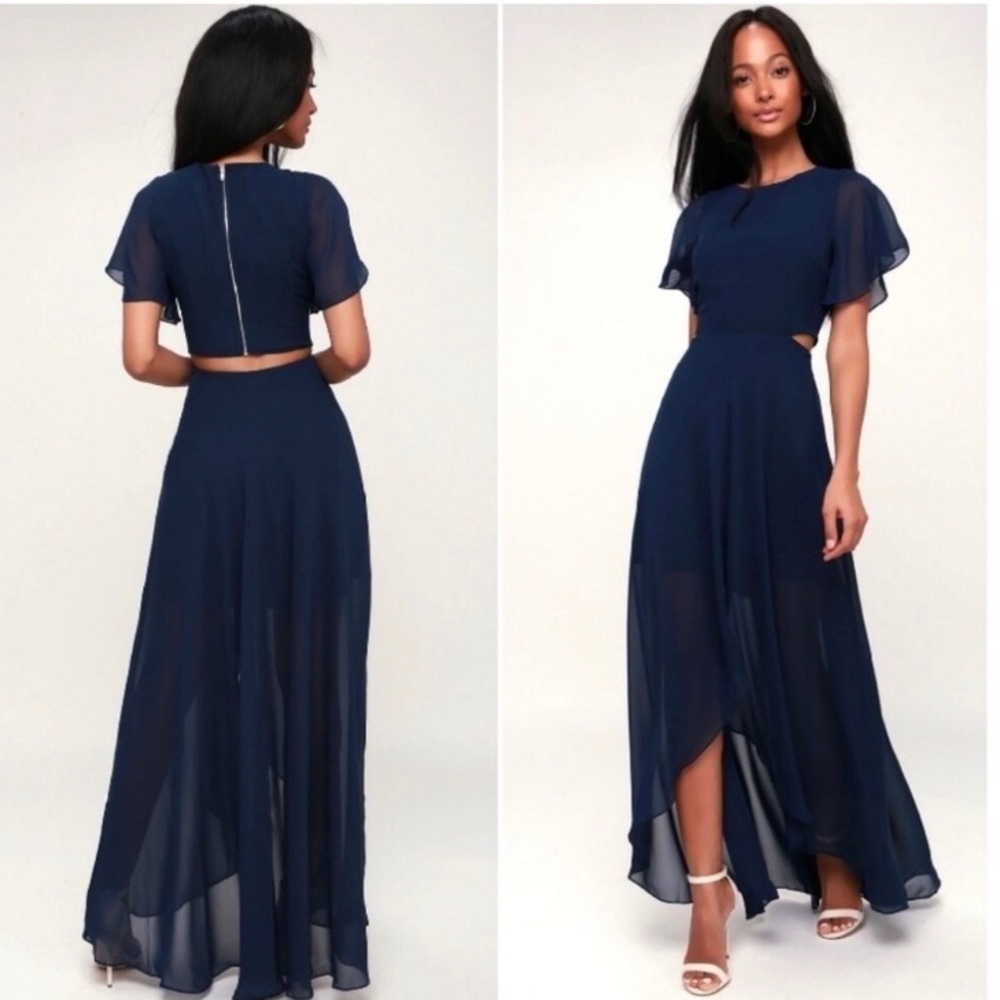 ALI & JAY Bohemian Rhapsody High-Low Dress (navy)